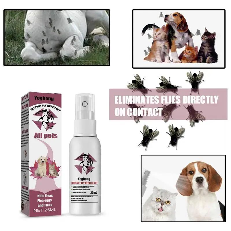 Pet Insect Repellent Spray Drive Away Fleas Lice Ticks Steri - 图2