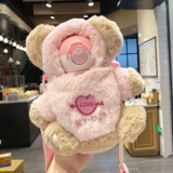 Детский милый стакан, высококачественный ремешок для сумки со стаканом для школьников из нержавеющей стали, с медвежатами