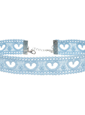 锁骨链饰品个性时尚颈带蓝色爱心