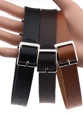 复古朋克甜心皮革锁骨项圈女