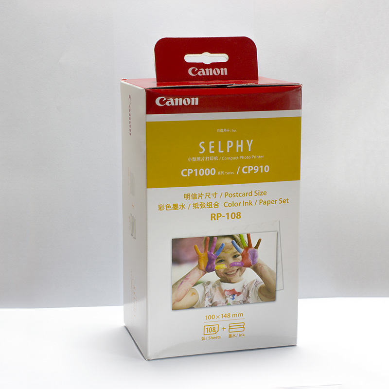 佳能原装正品CP1500CP1300 CP1200 CP910 CP900照片纸RP54 RP108 RP1080V KP108IN KP36iP明信片相纸6寸P尺寸 - 图0