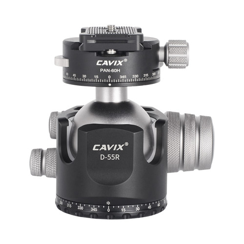 CAVIX凯唯斯D55R双全景55mm球型云台阻尼可调大球体三旋钮低重心 - 图3