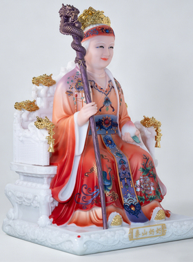 玉石泰山奶奶神像家用摆件