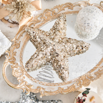 Christmas Home Creative Nets Red Christmas Tree Top Stars Shops Advanced Senses Scene Arrangement Ambience Dress props