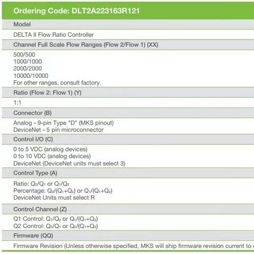 MKS DELTA II DLTA2A2231A1P210 N2 2000 SCCM 流量计 二手拆机 - 图2