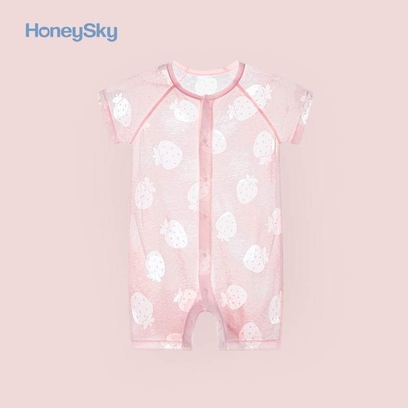 honeysky新生儿夏天初生宝宝哈衣 honeysky连身衣/爬服/哈衣