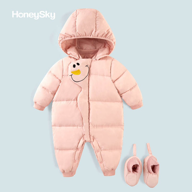 honeysky婴儿连体宝宝冬装羽绒服 honeysky羽绒连体衣