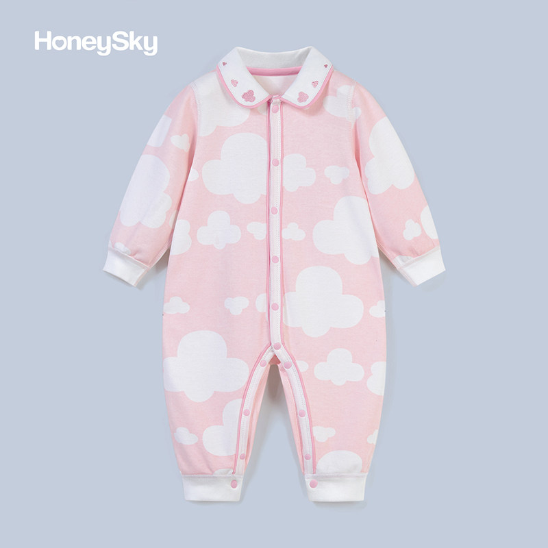 honeysky新生儿纯棉宝宝新生儿哈衣 honeysky连身衣/爬服/哈衣