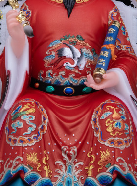 汉白玉文昌帝君神像书房客厅摆件
