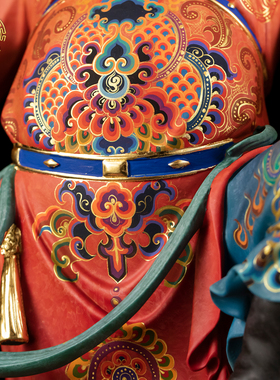 钟馗神像天师像铜铸石影供奉摆件
