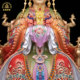 Bixia Yuanjun Statue Copper Painted Chinese Home Furnishings