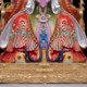 Bixia Yuanjun Statue Copper Painted Chinese Home Furnishings