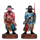 Resin civil and military judge statue Xie Fan Cui Jue living room