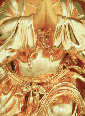 黄铜金童玉女摆件供奉家用装饰品