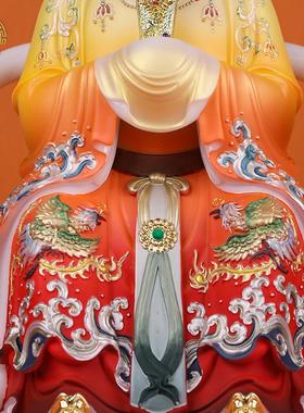 三霄娘娘神像客厅摆件汉白玉中式