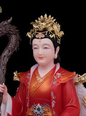 玉帝王母神像客厅摆件汉白玉中式