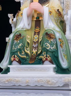 圣丰汉白玉客厅龙王爷龙母娘娘