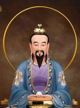 三清道祖佛像客厅中式圣丰树脂