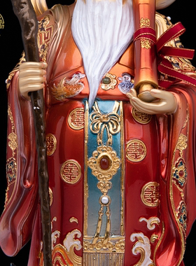 月老星君神像纯铜家居喜神牵红绳