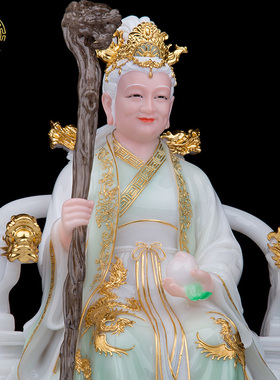 汉白玉客厅泰山奶奶神像碧霞元君