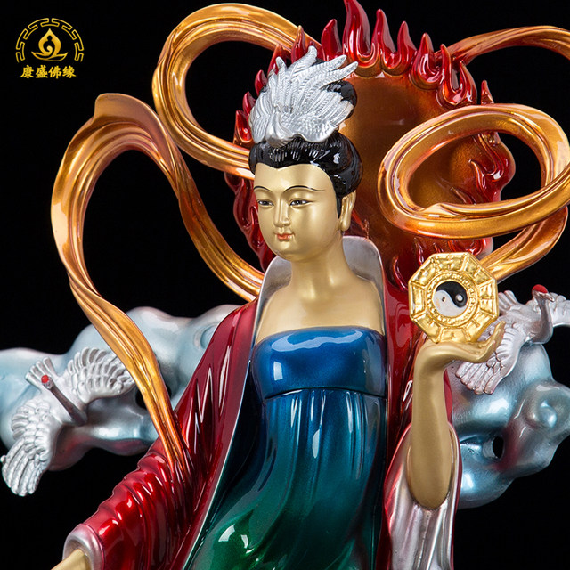 Mother of God worship temple ornaments pure copper Buddha statue