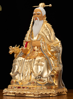 铜鎏金客厅姜子牙神像姜太公佛像