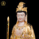 Bronze raised sword Manjushri Puxian Bodhisattva Chinese style living room home
