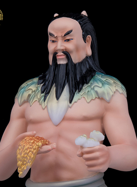 汉白玉复古客厅神农大帝神像佛像