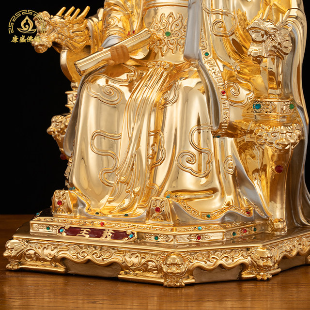 Bronze medicine king statue Chinese style living room medical saint Buddha statue
