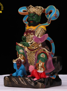 四大天王菩萨树脂彩绘摆件佛像