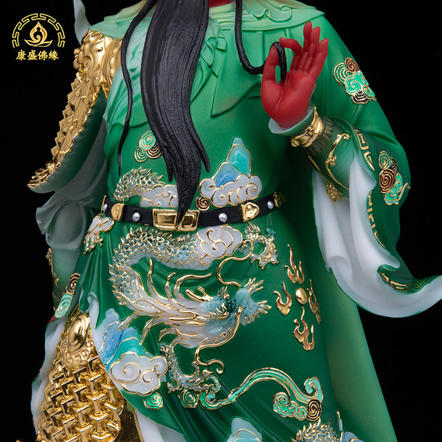 Guan Gong Statue White Marble Lucky Chinese Shop Decoration