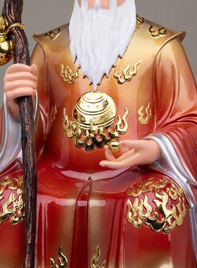 胡老仙翁像树脂中式客厅铜彩摆件