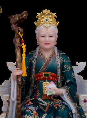 汉白玉泰山奶奶佛像中式碧霞元君