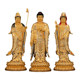 Pure Bronze Western Three Saints Bronze Statue New Product Standing Guanyin Bodhisattva