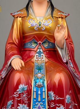 胡秀英神像树脂中式客厅唐彩摆件