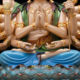 Pure copper statue of Mother Zhunti for home living room decorations