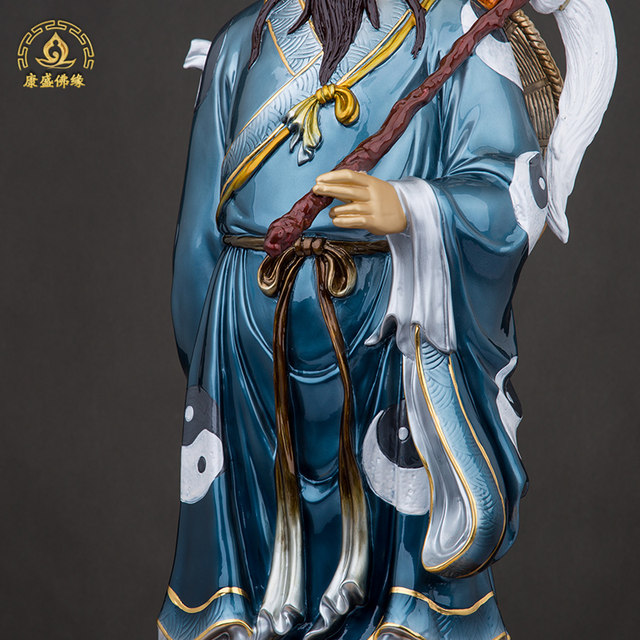 Copper household Lu Dongbin statue Chunyang real person ornaments