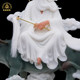 Riding the Bull Laozi white marble offering ornament Shengfeng Chinese style