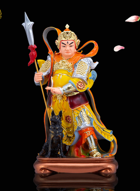 中式五营将军哪吒雷公二郎神摆件