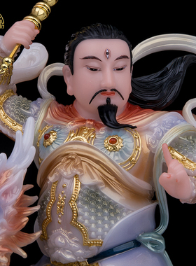 汉白玉九天应元雷声普化天尊神像