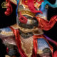 Brass king lingguan statue home temple worship ornaments
