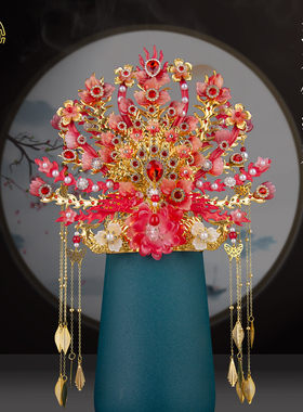 仙家黑妈妈神像凤冠头饰手工合金