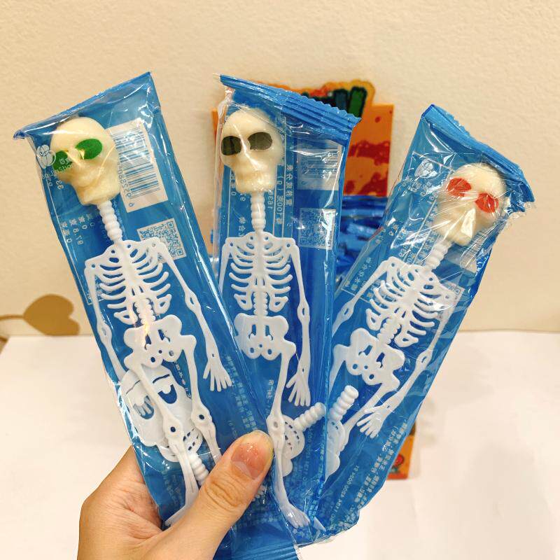 万圣节可爱创意骷髅棒棒糖骷髅骨架 辣知道食品糖果