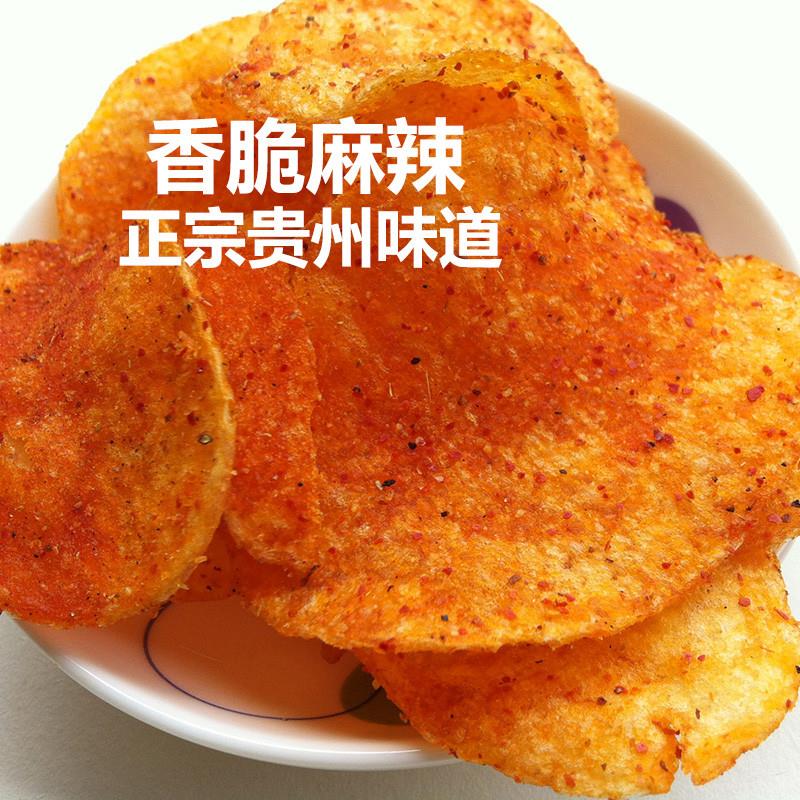 贵州特产麻辣土豆片土豆丝洋芋片丝香脆土豆薯片休闲零食小吃 - 图0