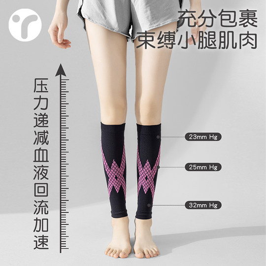 Compressing calf sleeves to reduce calf muscle soreness