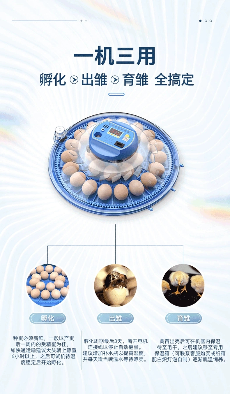 小飞碟孵化器小型家用孵化机智能全自动恒温鸡鸭鹅鸟芦丁鸡孵蛋箱 - 图1