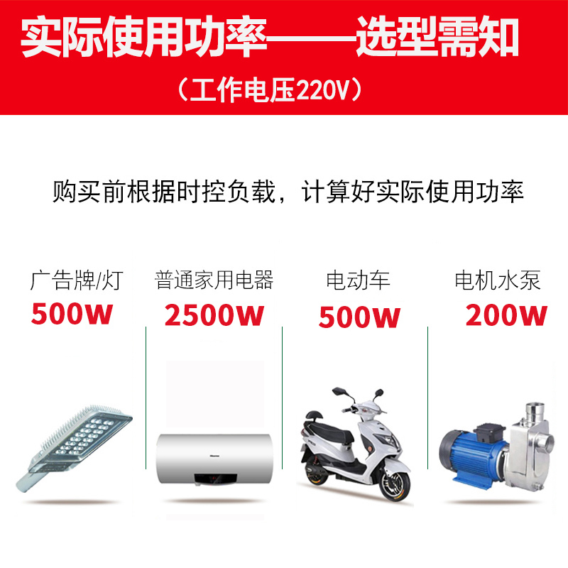 门头发光字牌匾LED灯定时器时间控制器220V家用全自动时空开关-图3