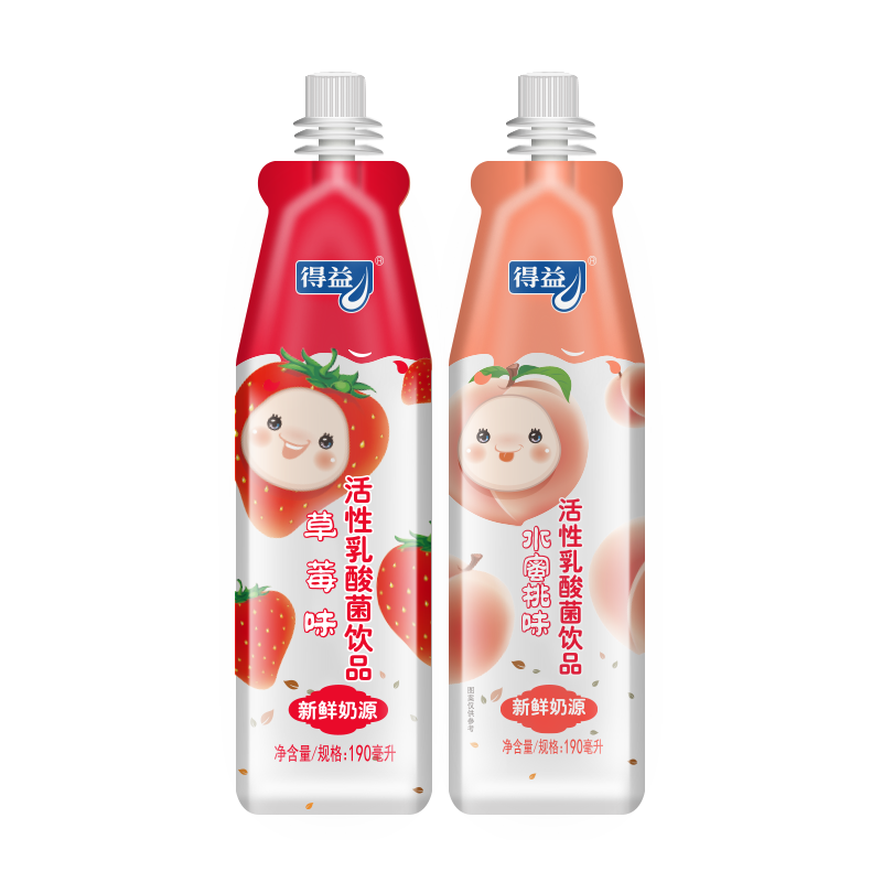 得益乳酸菌饮品190ml*10活性乳酸菌袋装含乳牛奶饮品整箱 - 图2