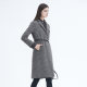 Sdeer denim splicing fake two-piece woolen coat