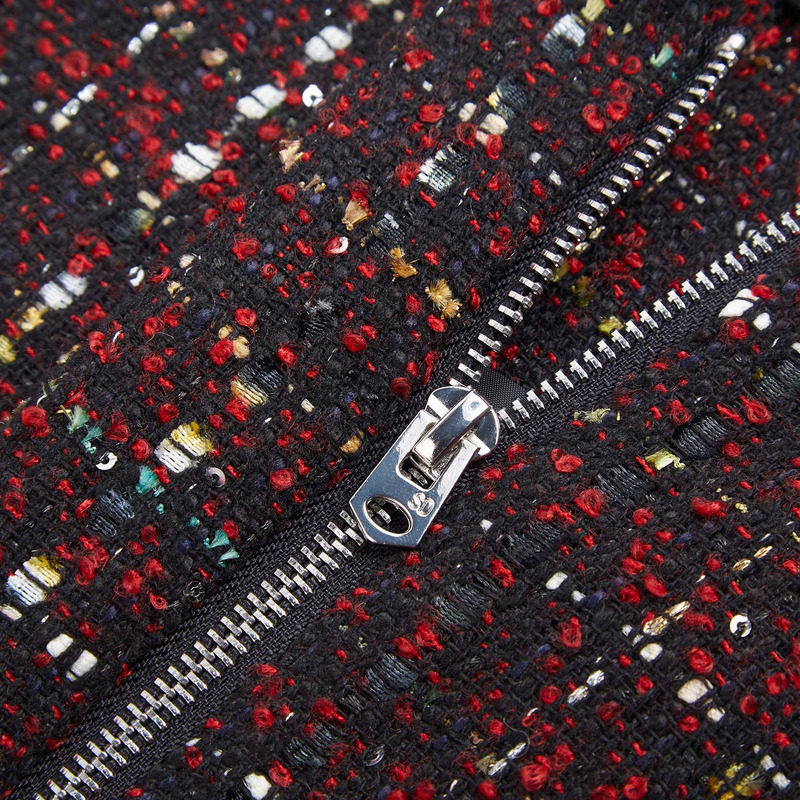 sdeer圣迪奥冬季女装小香风格纹外套连衣裙套装S224Z1434,淘宝优惠券,粉丝福利购,淘宝优惠卷